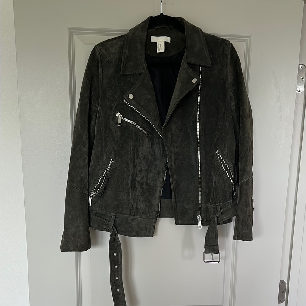 Women's Hunter Green Real Suede Jacket